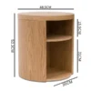 Peral Round Wooden Bedside Table