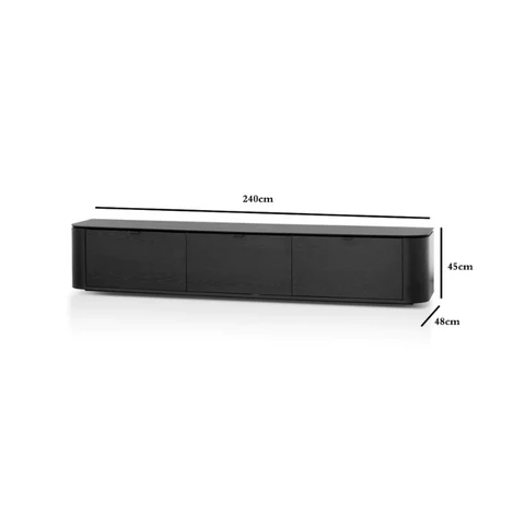 Vita Brill TV Stand - Black Oak