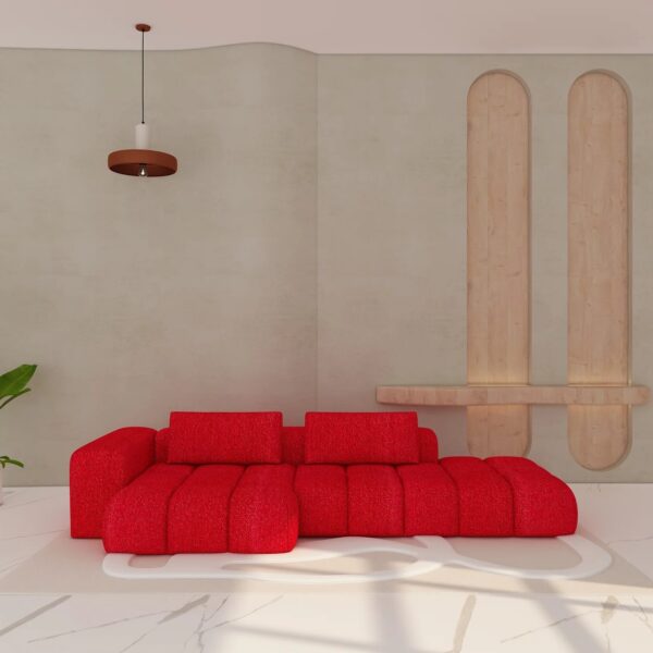 left red kika sofa