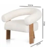 Carino Armchair - Ivory White Boucle