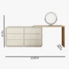 Paris Black Glass Vanity Set