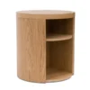 Peral Round Wooden Bedside Table