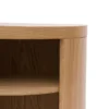 Peral Round Wooden Bedside Table