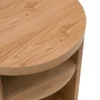 Peral Round Wooden Bedside Table