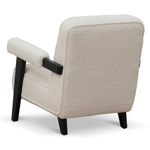 Roma Armchair - Ivory White Wool