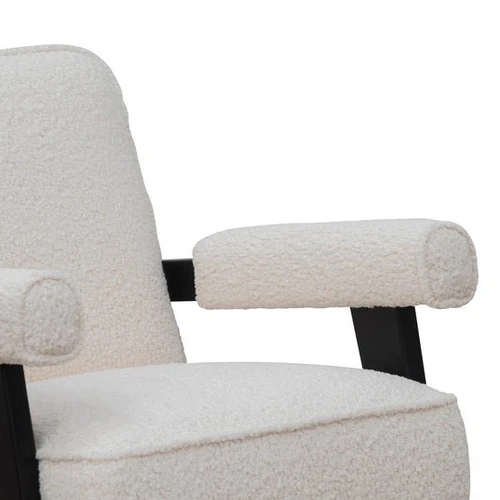 Roma Armchair - Ivory White Wool