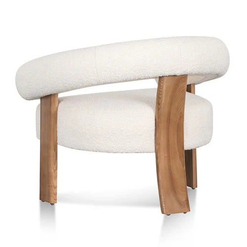 Carino Armchair - Ivory White Boucle
